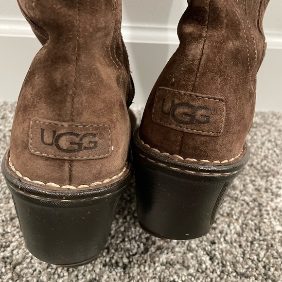 UGG Hartley brown suede knee high boots for women, size 8 - Picture 7 of 13